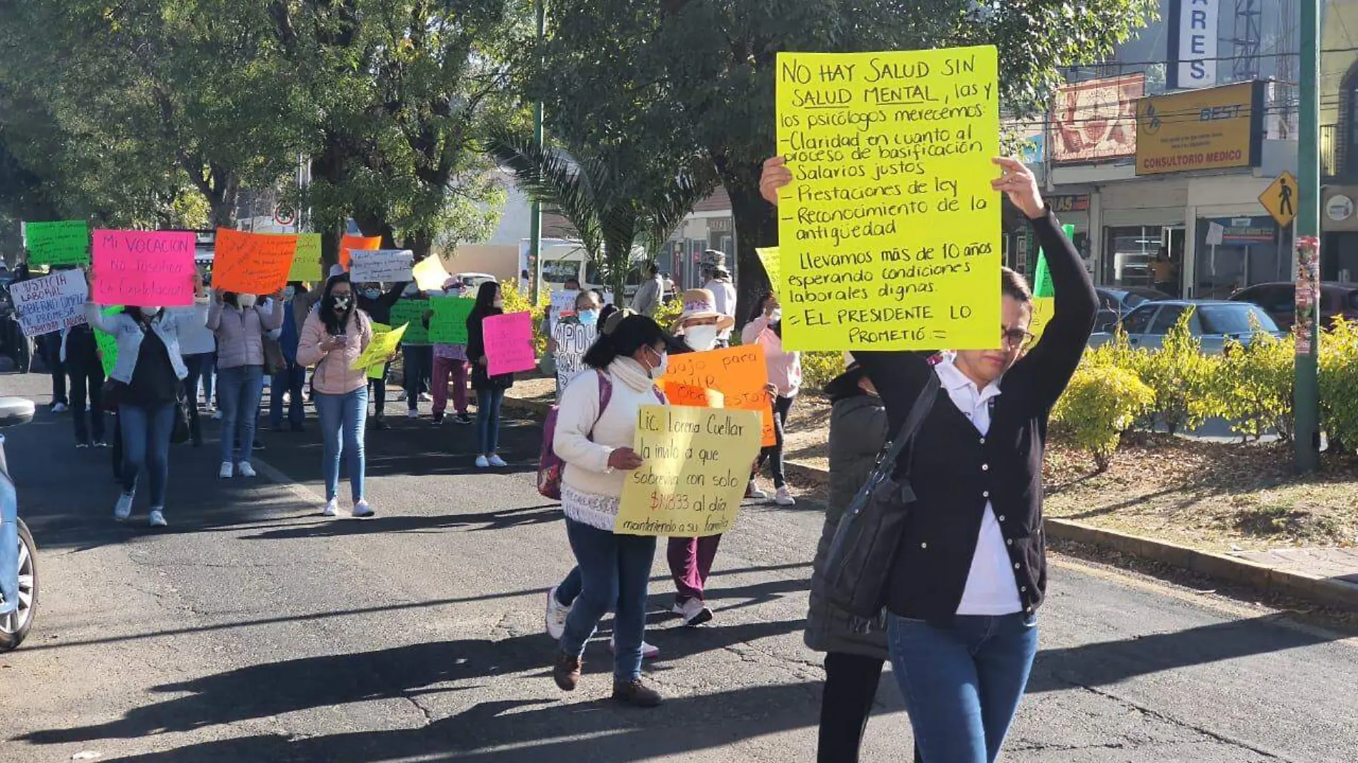 Marcha personal de salud